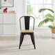 image 3 of Furniturebox 2x Colton 'Tolix' Style Black Metal Dining Chairs Wood Seat