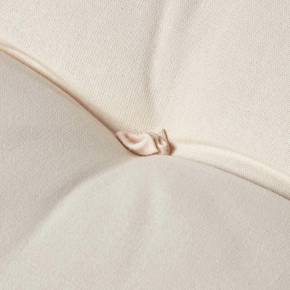 image 1 of Homescapes Cream Cotton Back Support Cushion | Cream | Cream | H 58 x W 68 x D 15 cm