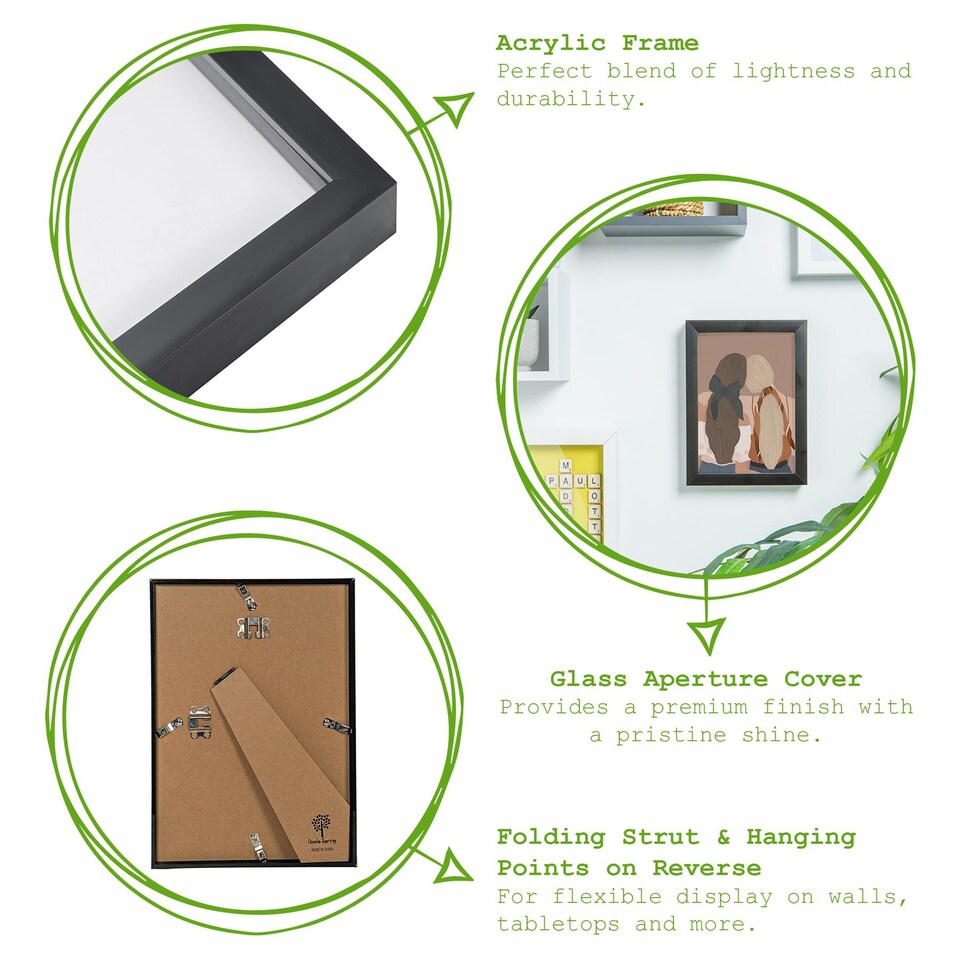 image 1 of Nicola Spring Photo Frame - 5" x 7" - Grey