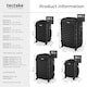 image 6 of Suitcase Set of 4 ABS Hard Shell Luggage Travel Trolley 4 Wheel Lightweight Telescopic Handle | Black | black | 1