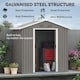 image 3 of Outsunny 6.5 x 3.5ft Metal Garden Shed, Outdoor Storage Shed for Tool Organization with Double Sliding Doors and 4 Vents for Garden, Patio, Grey