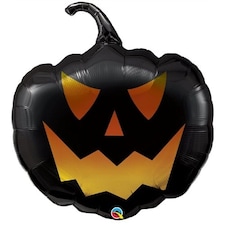 Halloween Black Jack Pumpkin Shaped Helium Foil Giant Qualatex Balloon 89cm / 35 in