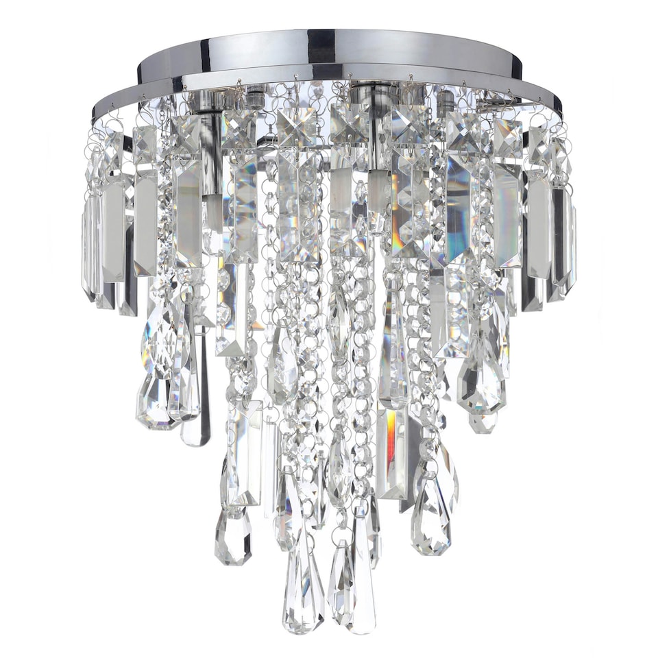 image 1 of BHS Bresna Flush Ceiling Light, Chrome
