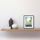 image 2 of Winter Forest Landscape Dreamland Partial Sun Eclipse Snow 9x7" Black Framed Wall Art Print