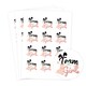 image 1 of Team Girl Bunny Gender Reveal Round Stickers 60mm - Sheet of 12