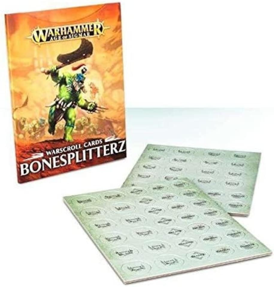 image 1 of Games Workshop Warhammer Age of Sigmar Warscroll Cards Bonesplitterz