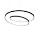 image 1 of OZ Dimmable Swirl 80cm Integrated LED Pendant Ceiling Light Black, 3000K