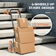 image 9 of DURHAND Trolley Hand Trucks 6-Wheels Foldable Load Cart Steel, Orange