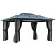 image 1 of Outsunny 3.6 x 4m Aluminium Hardtop Gazebo Canopy w/ Polycarbonate Top