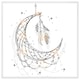 image 1 of Dream catcher with crescent moon (Picutre Frame) White | L