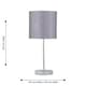image 4 of Chrome Stick Table Lamp with Grey Glitter Shade | Chrome | Grey | Medium | 1