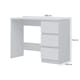 image 4 of FWStyle Stora 3 Drawer Dressing Table - Matt White White