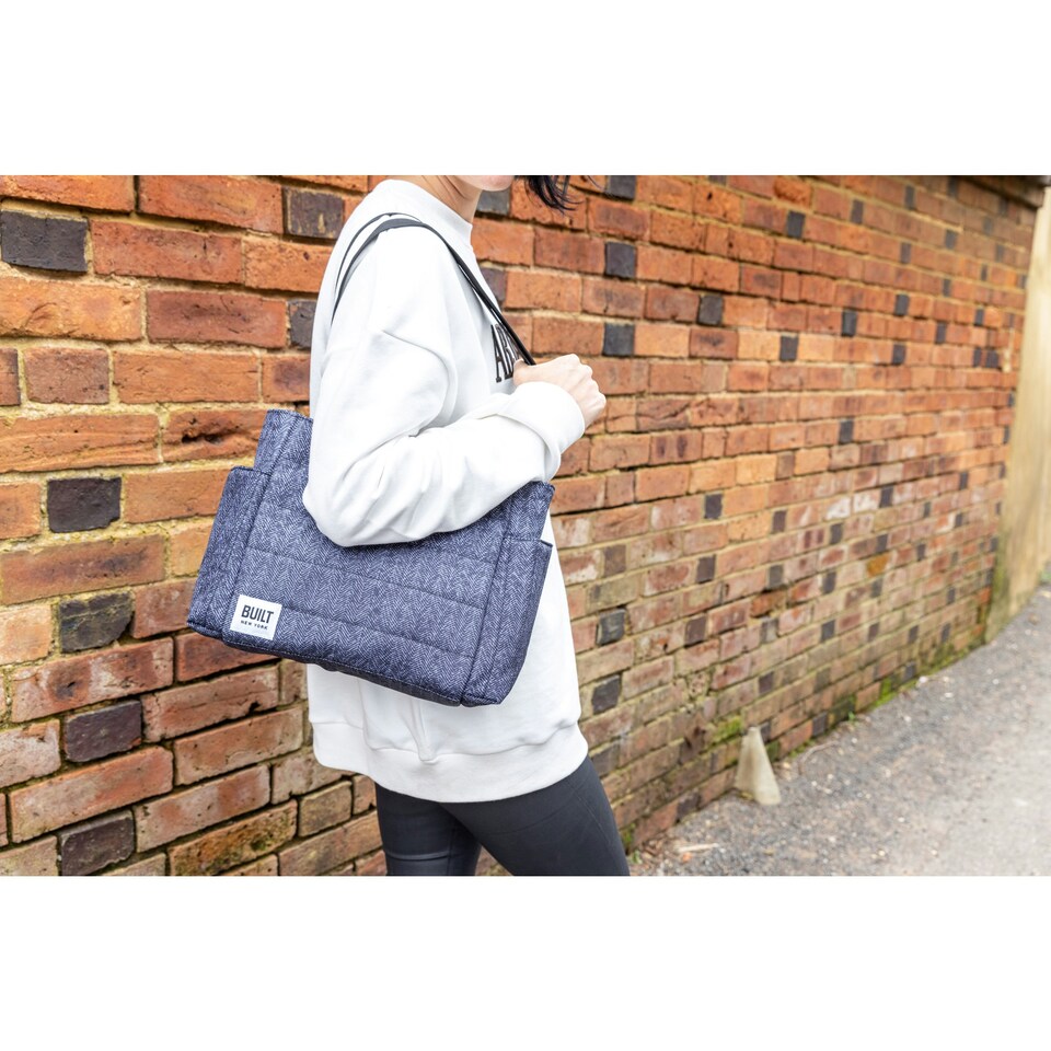 image 1 of Built Insulated Lunch Bag Tote Shoulder Strap Blue