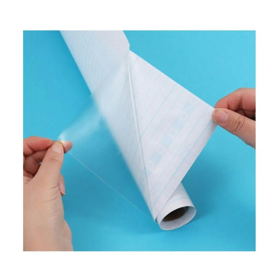 image 1 of Clear Self Adhesive Book Cover Roll 45cm x 3m - Transparent Film