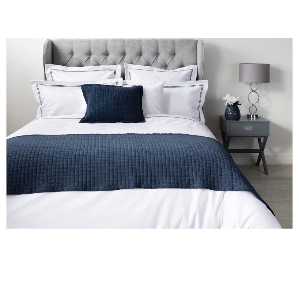 Belledorm Crompton Quilted Bed Runner - Navy - 220cm x 70cm