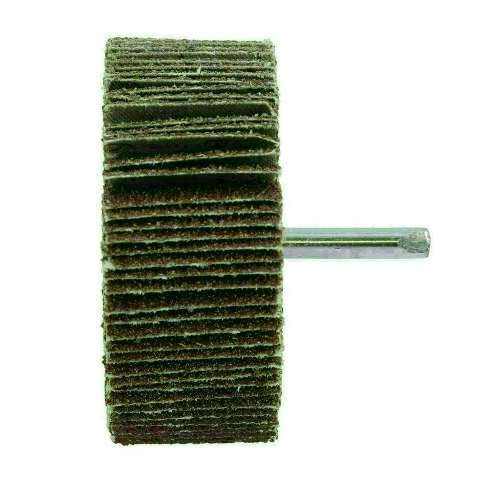 image 1 of 60 Grit 80mm Flap Wheel Disc Abrasive Sanding Pads For Drills 6mm Shank 20pc