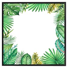 Tropical leaves (Picture Frame) Black | XL