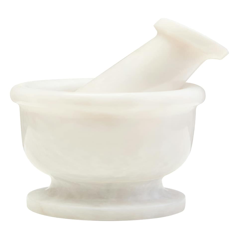 image 1 of Marmore White Marble Mortar And Pestle
