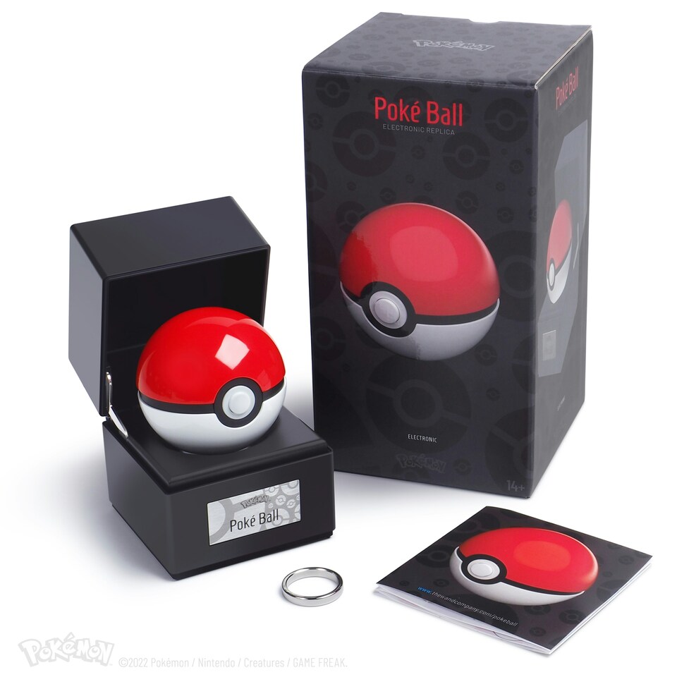 image 1 of Pokémon Die-Cast Poké Ball Replica Red
