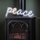 image 9 of 40cm Light up Neon Effect Peace Decorative Sign with 145 White LEDs