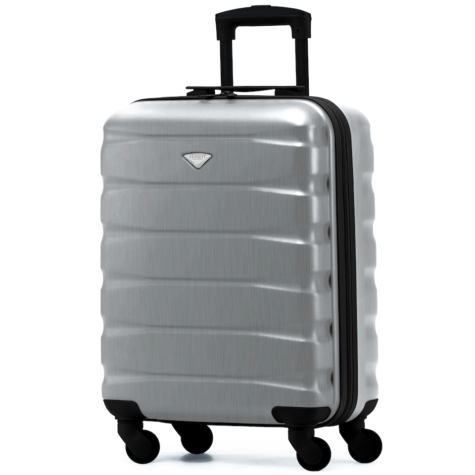 image 1 of 55x40x20cm Ryanair (Priority) TUI, Carry on Cabin Suitcase Hard Shell Approved for 60+ Airlines Silver | Aluminium | Cabin Bag