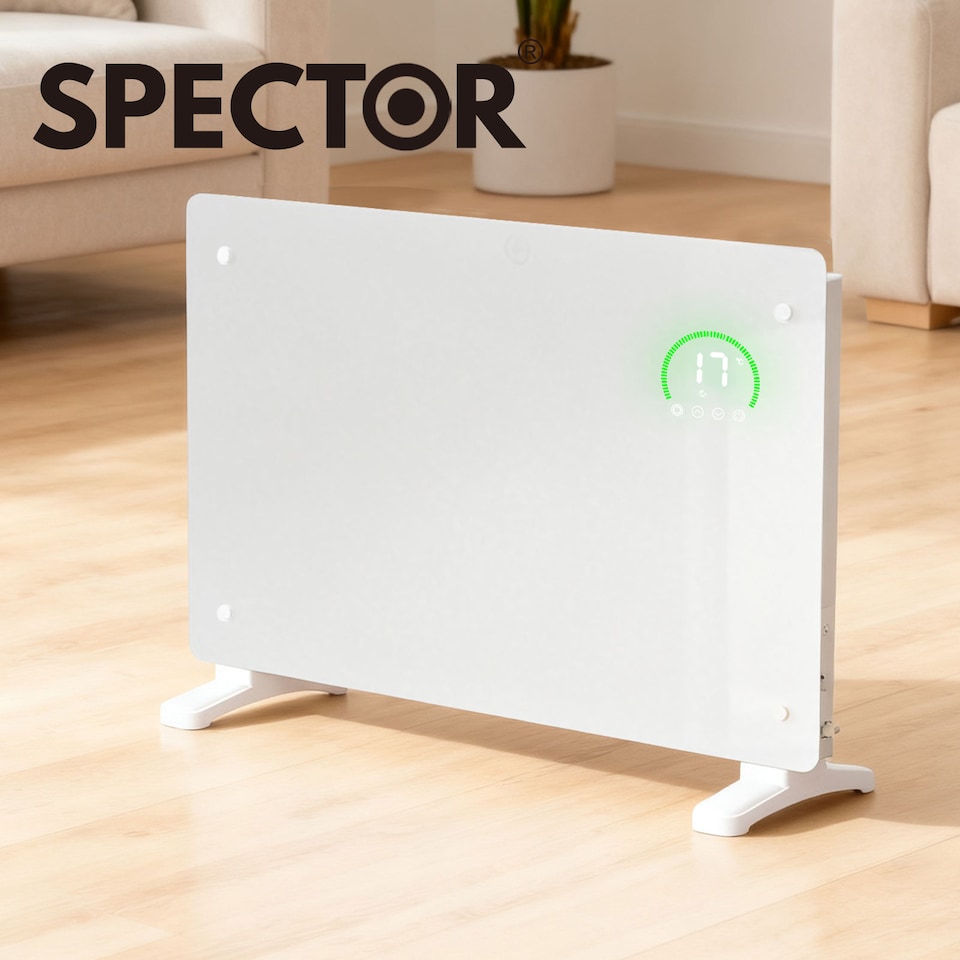 image 1 of Spector Electric Radiator 2000W Panel Heater Wall Mounted Freestanding White