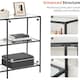 image 8 of 3-Tier Glass Console Table with Steel Frame, Hallway and Living Room Storage Table, Black