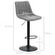 image 3 of HOMCOM Modern Bar Stools Set of 2, Height Adjustable Swivel Bar Chairs with Backrest, Gas Lift and Footrest, Leathaire Barstools for Breakfast Counter, Kitchen Island, Grey