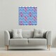 image 2 of Anchors on Zig Zag Stripes (Canvas Print) 127 x 127 x 4cm