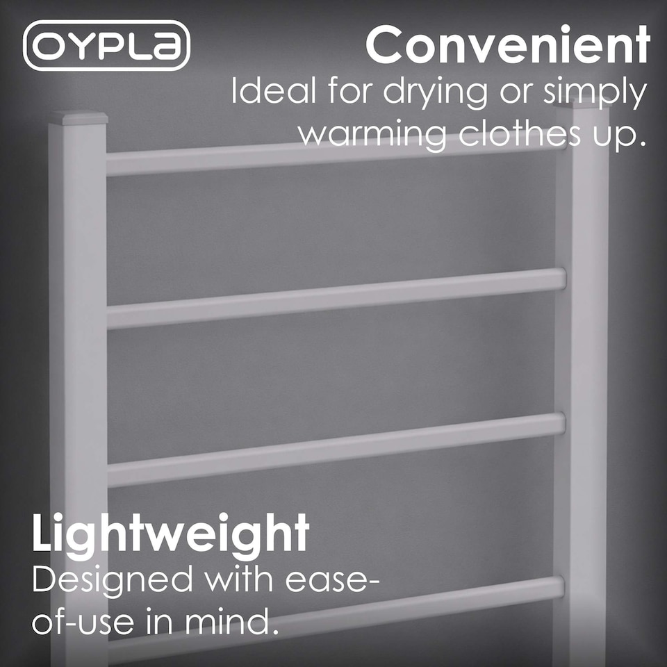 image 1 of Portable Aluminium Electric Towel Rail Warmer with 6 Heated Bars