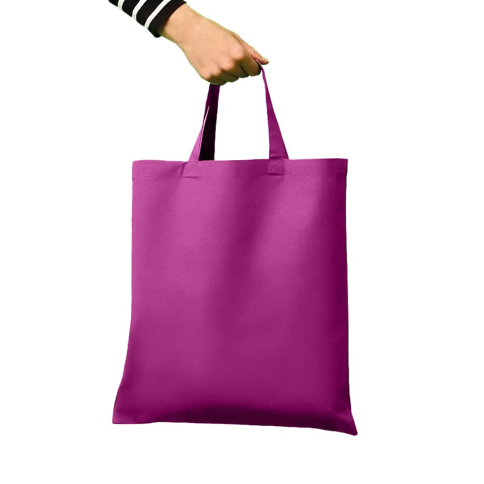 image 1 of Nutshell Cotton Short Handle Shopper - Plum - One Size Purple