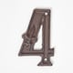 image 1 of Homescapes Cast Iron House number, 4