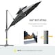 image 5 of Outsunny 3m Cantilever Parasol Solar Lights Power Bank Base 360° Spin Dark Grey