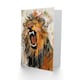 image 2 of Roaring Lion Painting Big Cat Lover Card