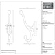 image 4 of Hammer & Tongs Leaf Backed Hat & Coat Hook - W35mm x H150mm - Black