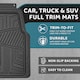 image 4 of Heavy Duty Rubber 4 PCS Car Mat Set Universal Mats Non Slip Cut To Fit Trim