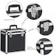 image 4 of Yaheetech Vinyl Storage Case with Lockable Latches Black Black