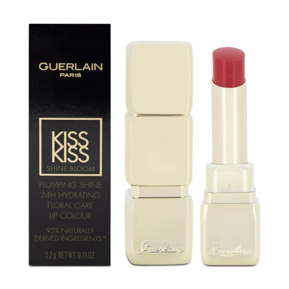 image 1 of Guerlain Kiss Kiss Red Lipstick Shine Bloom 609 Spring Rose N/A