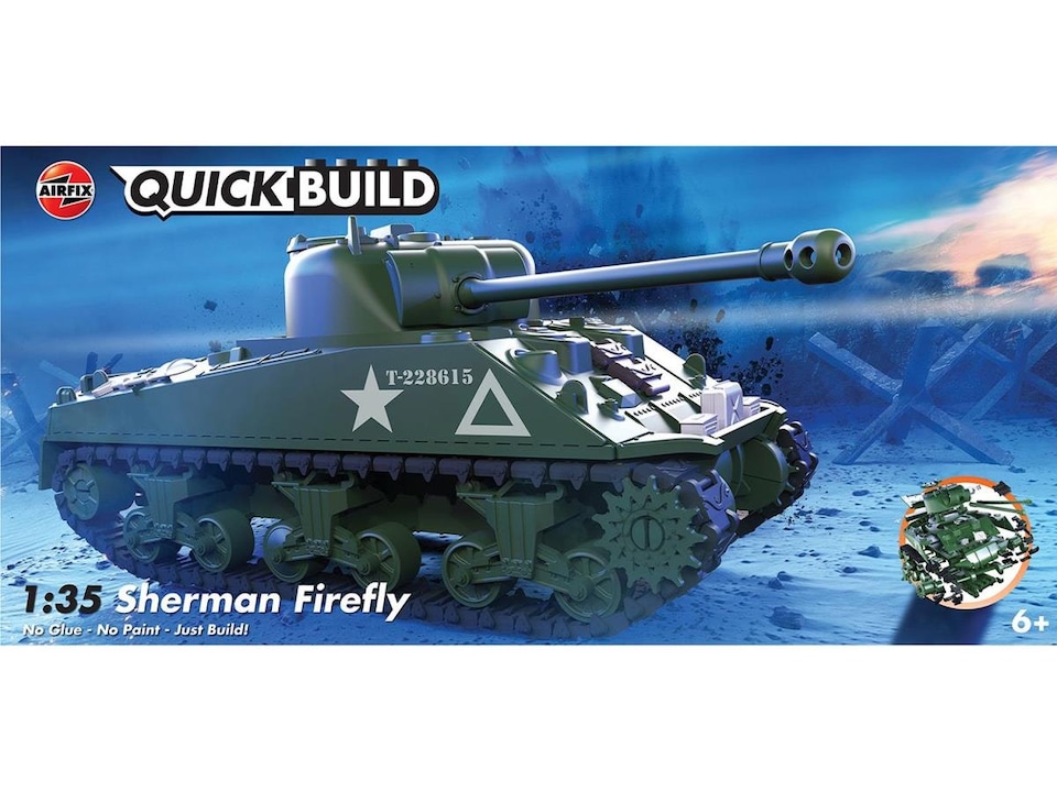 image 1 of Airfix Quickbuild Sherman Firefly