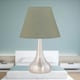 image 7 of Set of 2 Sage Green Cotton 20cm Diameter Tapered Fabric Lamp Shades Green