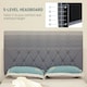 image 4 of HOMCOM Double Bed Frame with 5-Level Adjustable Linen Headboard