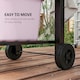 image 6 of Outsunny Charcoal Grill BBQ Trolley Wheels Shelf Side Thermometer Steel Black