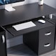 image 4 of Vida Designs Otley 3 Drawer Computer Desk Home Office Workstation, Black