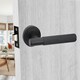 image 4 of Golden Grace 6 Pairs Knurled T-Bar Door Handles in Matt Black Finish Black