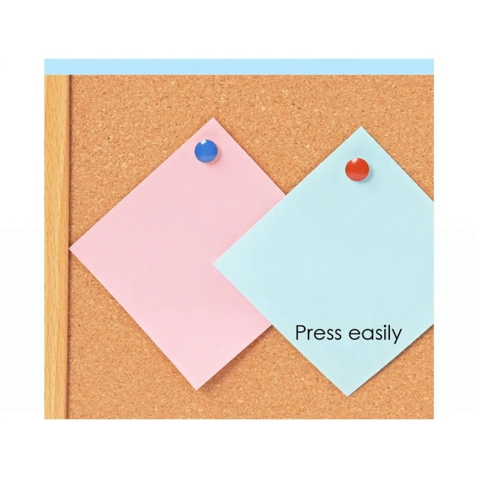 image 1 of Pack of 100 Assorted Colour Thumb Tacks - Push Pins 11mm