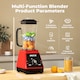 image 3 of Spector 2L Commercial Blender Mixer Food Processor | Red | Red