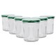 image 1 of Argon Tableware Glass Jam Jars with Green Lids - 250ml - Pack of 6