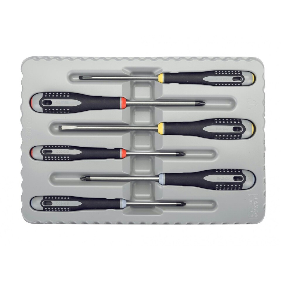 image 1 of Bahco Be-9884 Ergo Screwdriver Set, 6 Piece - Multi Colour - One Size