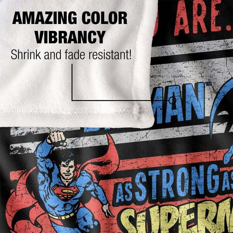 image 1 of Justice League Hero Dad Blanket - Multicoloured - One Size