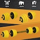 image 6 of HOMCOM 25KG Barbell & Dumbbell Set Fitness Exercise Home Gym Plate Bar Clamp Rod